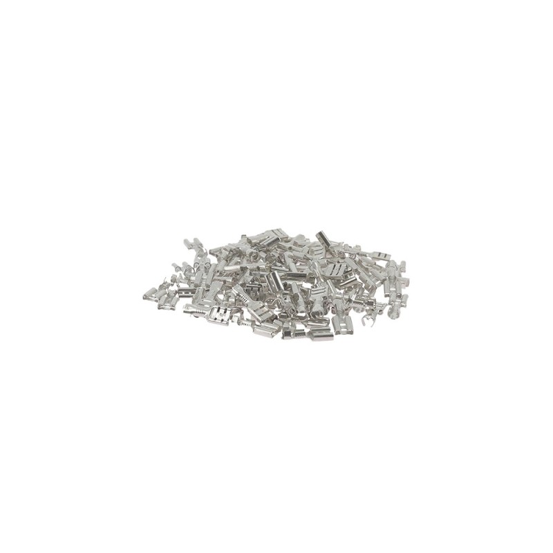 Clip femelle D6.3 x 100 pièces 6.3 x 0.5 mm section 1.0-2.5MM²