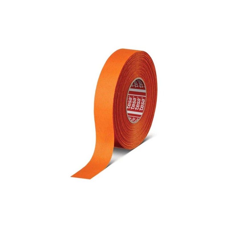 Adhesif de frettage toile tesa 25m 19mm orange carton x96