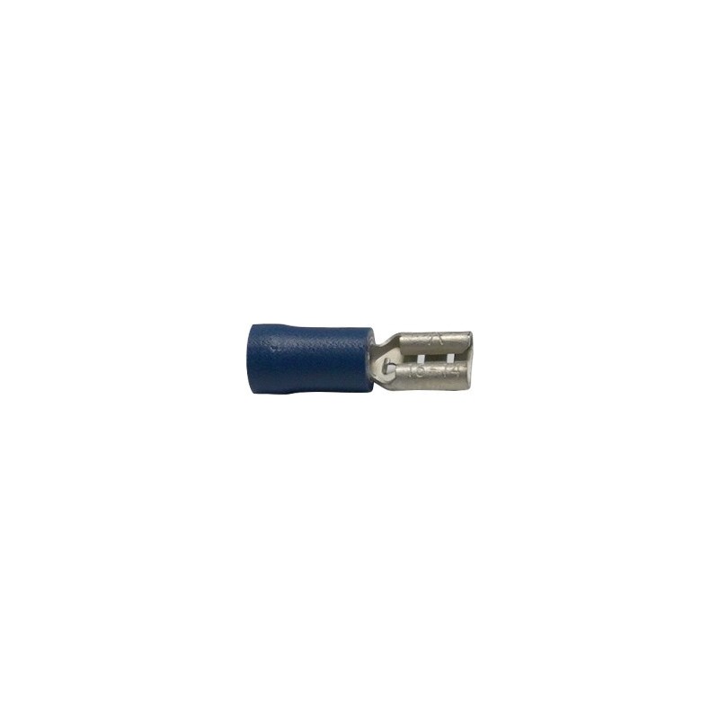 Cosse plate femelle bleue 6.35mm²