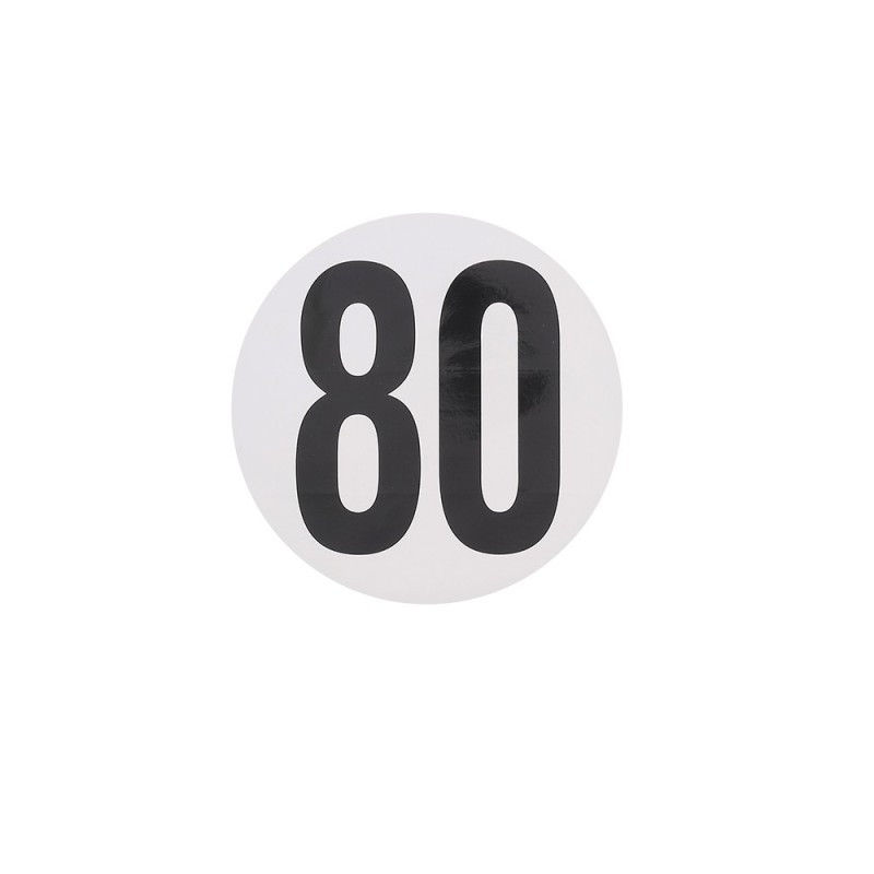 Pictogrammes de vitesse adhésifs 80km/h