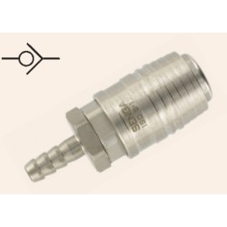 COUPLEUR RAPIDE METAL 1/2 CANNELE Ø8mm PASS 6mm S