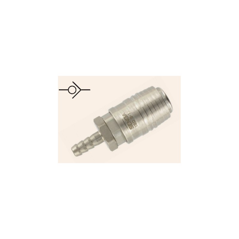 COUPLEUR RAPIDE METAL 1/2 CANNELE Ø8mm PASS 6mm S