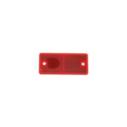 Catadioptre rectangulaire rouge avec 2 trous de fixation 4.2 mm