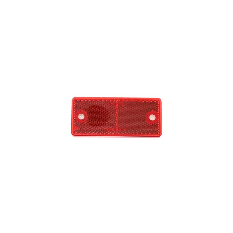 Catadioptre rectangulaire rouge avec 2 trous de fixation 4.2 mm