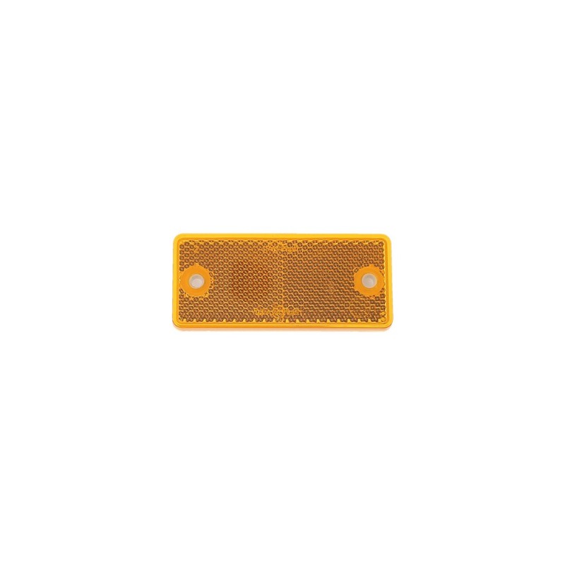Catadioptre rectangulaire blanc AVEC 2 TROUS DE FIXATION 4,2MM