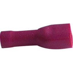 COSSE PLATE FEMELLE ROUGE ISOLEE 6,35