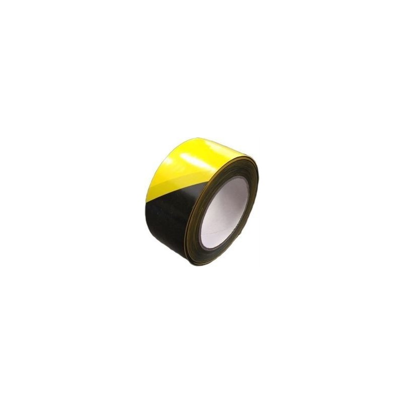 RUBAN DE SIGNALISATION BI COULEUR JAUNE/NOIR 50mmx66M