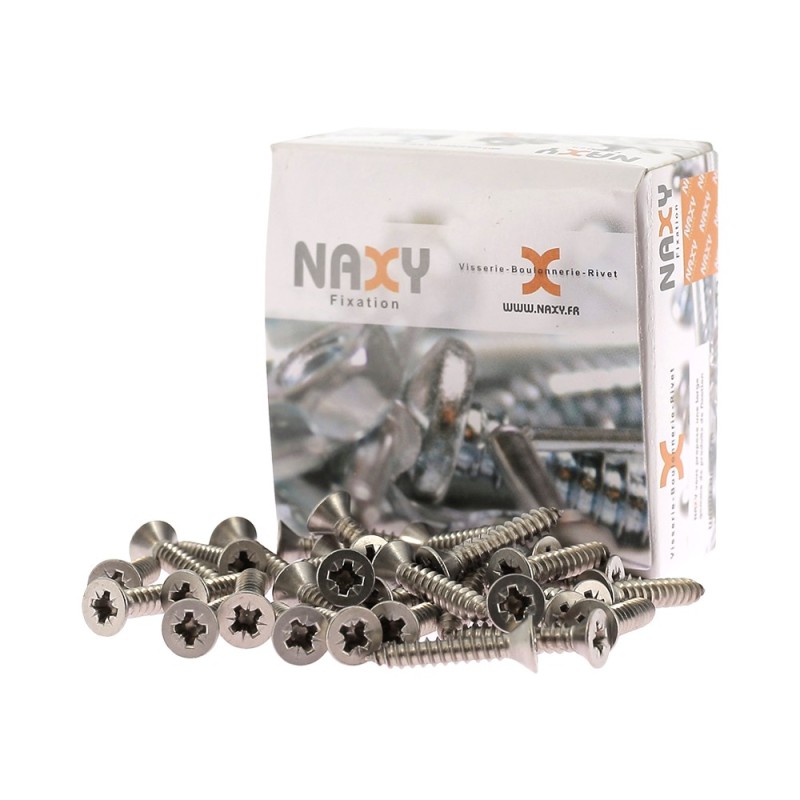 Vis tôle tête fraisée pozidriv DIN7982 inox a2 3,5x19