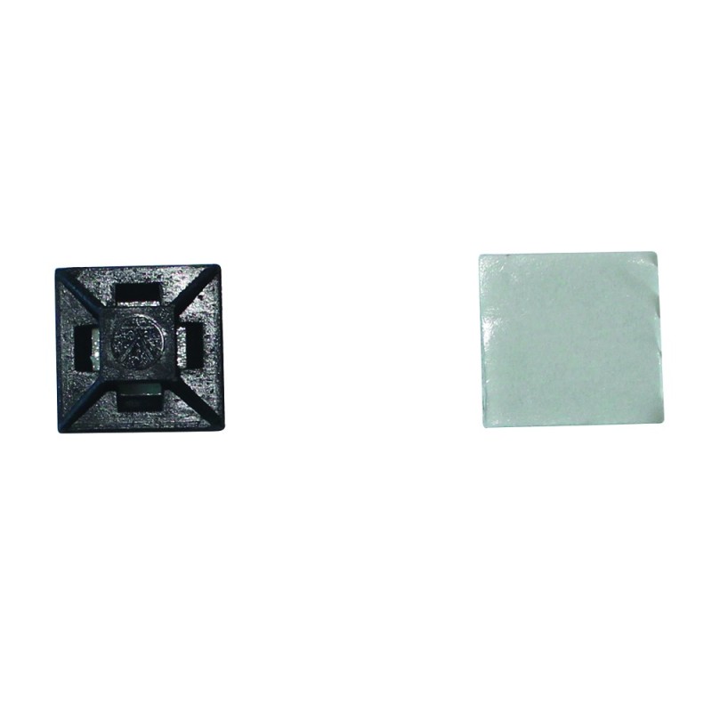 Embases adhésives pour colliers de serrage Max 3.6mm 19x19mm