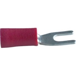 Cosse fourche rouge rouge M3
