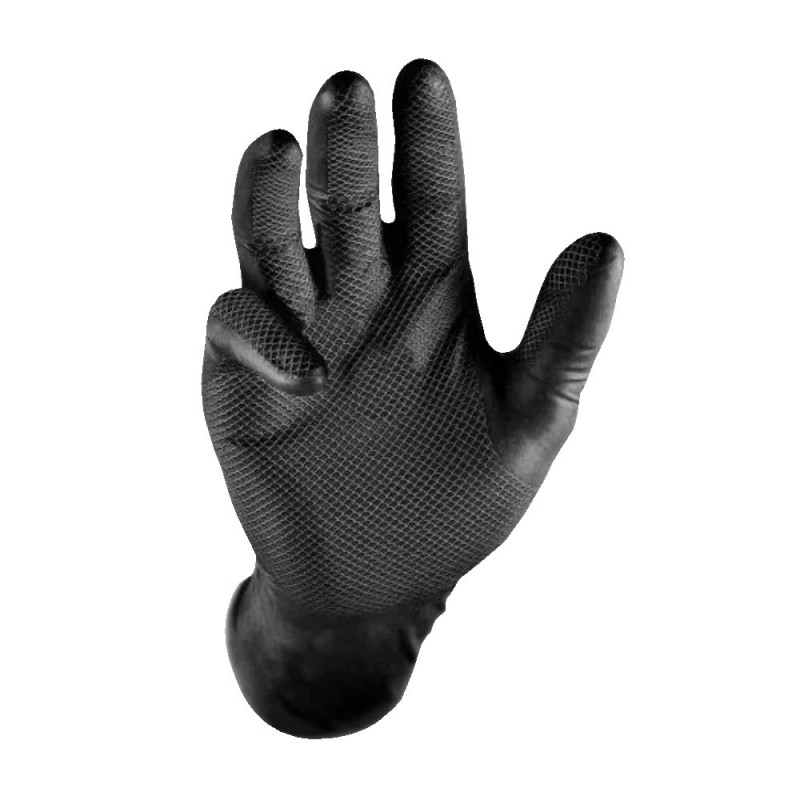 GANT NITRILE GRIPPAZ BLACK TEXTURE BOITE DISTRIBUTRICE TAILLE M