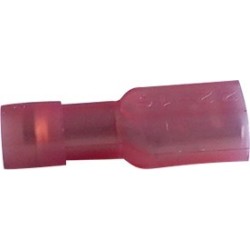 Cosse plate femelle rouge isolée étanche 6.35mm²