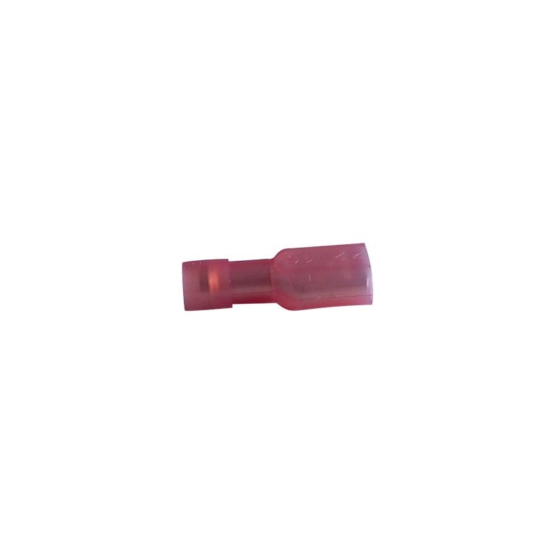 Cosse plate femelle rouge isolée étanche 6.35mm²