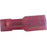 Cosse plate femelle rouge isolée étanche 6.35mm²