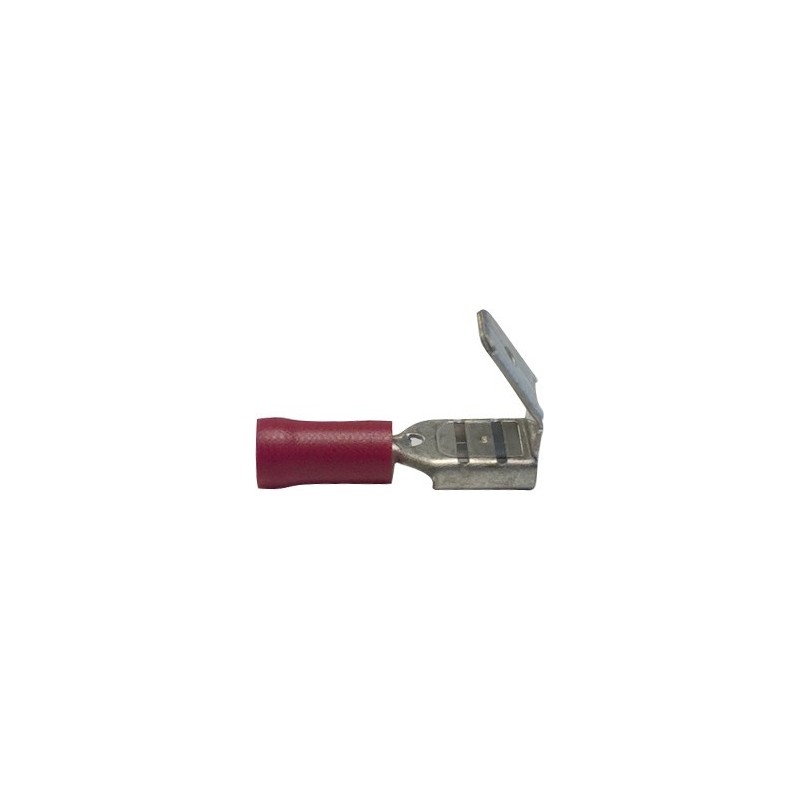 Cosse mixte rouge male/femelle avec languette 6.35mm²