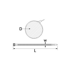SACHET COLLIERS FAISCEAUX 564 Ø SERRAGE 15 A 40MM DIM.173X5,1MM