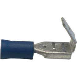 Cosse mixte bleue male/femelle avec languette 6,35 mm