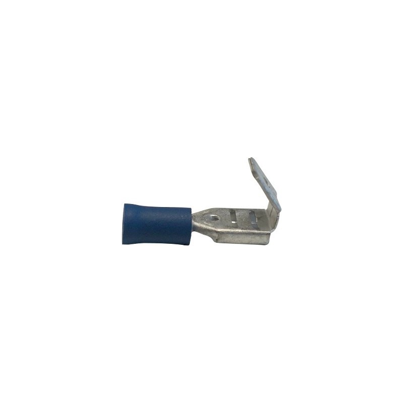 Cosse mixte bleue male/femelle avec languette 6,35 mm