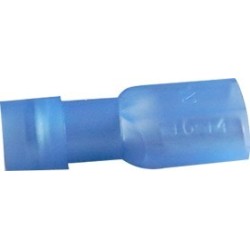 Cosse plate femelle bleue isolée étanche 6.35mm²