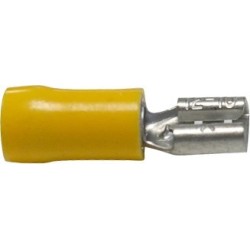 Cosse plate femelle jaune 6.35mm²