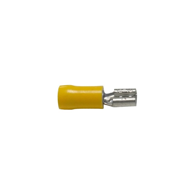 Cosse plate femelle jaune 6.35mm²