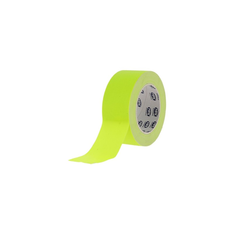 RUBAN DE SIGNALISATION TOILE JAUNE FLUO 50mmx25M