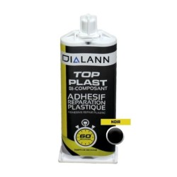 Colle bi-composant polyuréthane 60 sec. TOP PLAST Noir