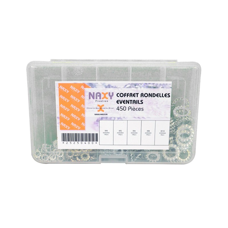 Coffret rondelle éventail simple enture 450 pcs