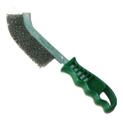 Brosse métallique avec poignée plastique fil inox