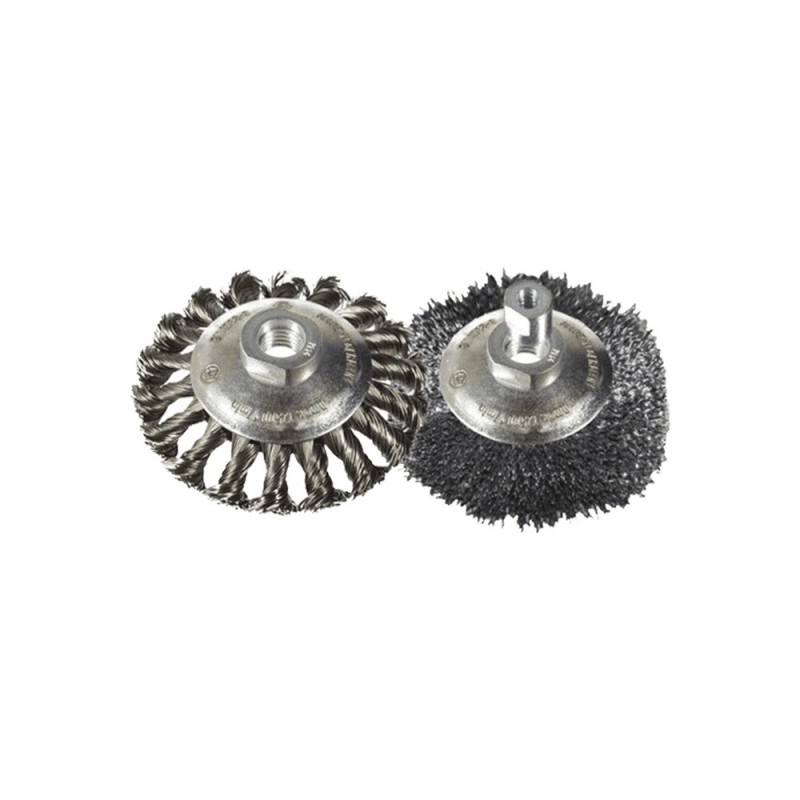 Brosse métallique circulaire fil ondulé Ø100mm M14