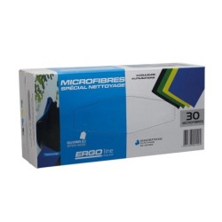 Boite distributrice 30 microfibres hygiène bleue 30x30cm