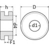 SACHET PASSE-GAINE 1389 Ø POINCONNAGE 14MM - HAUTEUR 8,5MM