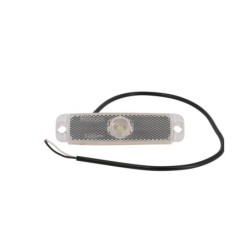 Feu de position avant blanc LED 130X32X14,5mm 12/24V E9