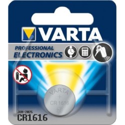 Pile lithium bouton CR 1616 DIAM 16MM EP 2MM