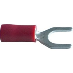 Cosse fourche rouge M6