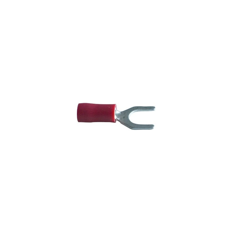 Cosse fourche rouge M6