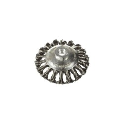 Brosse métallique circulaire fil torsadé Ø100mm M14