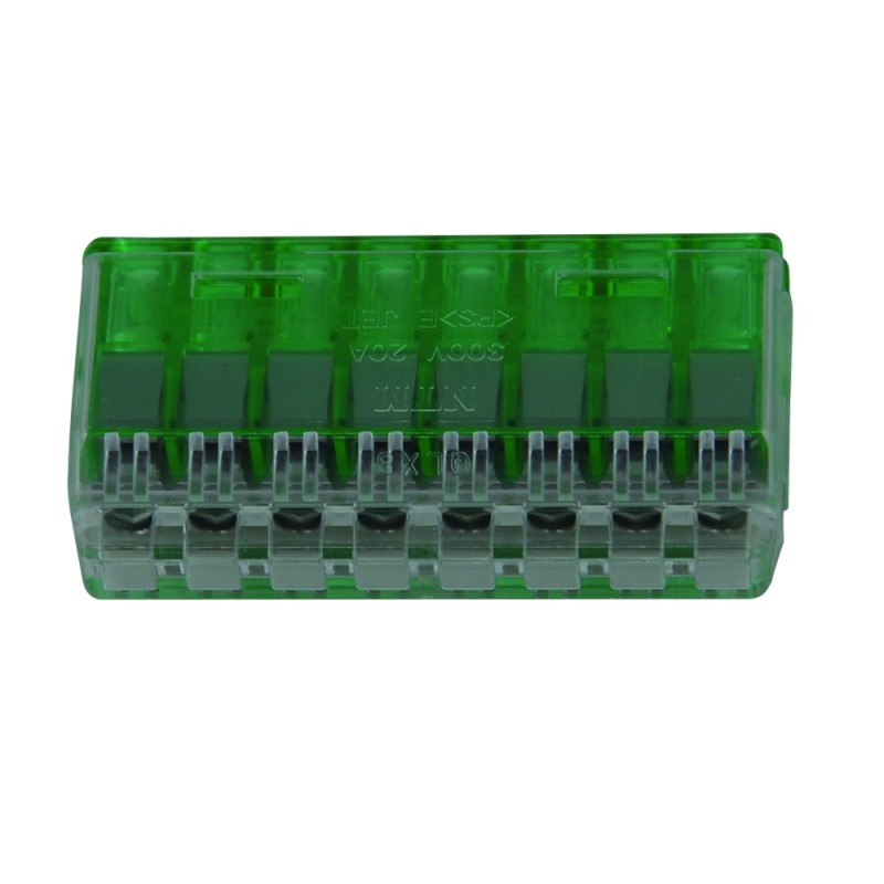 Connecteur rapide push in qlx fil rigide 8 voies