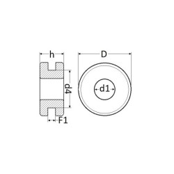 SACHET PASSE FILS 711 Ø INT.10MM, EXT.19MM, FOND DE GORGE 13MM,EP 1MM