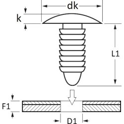 SACHET AGRAFES 10473 GARNISSAGE Ø POINCONNAGE 6,2MM