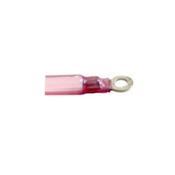 Cosse borne Ø4 mm thermo rétractable rouge