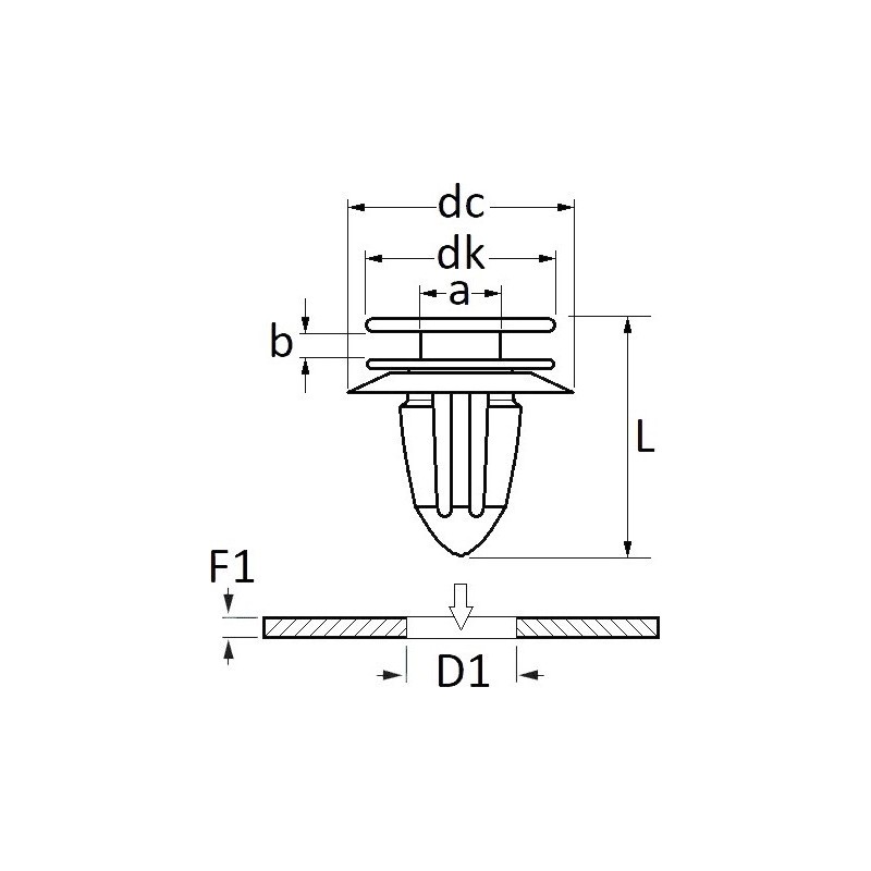 SACHET AGRAFES 12403 PANNEAU DE PORTES FOCUS 11