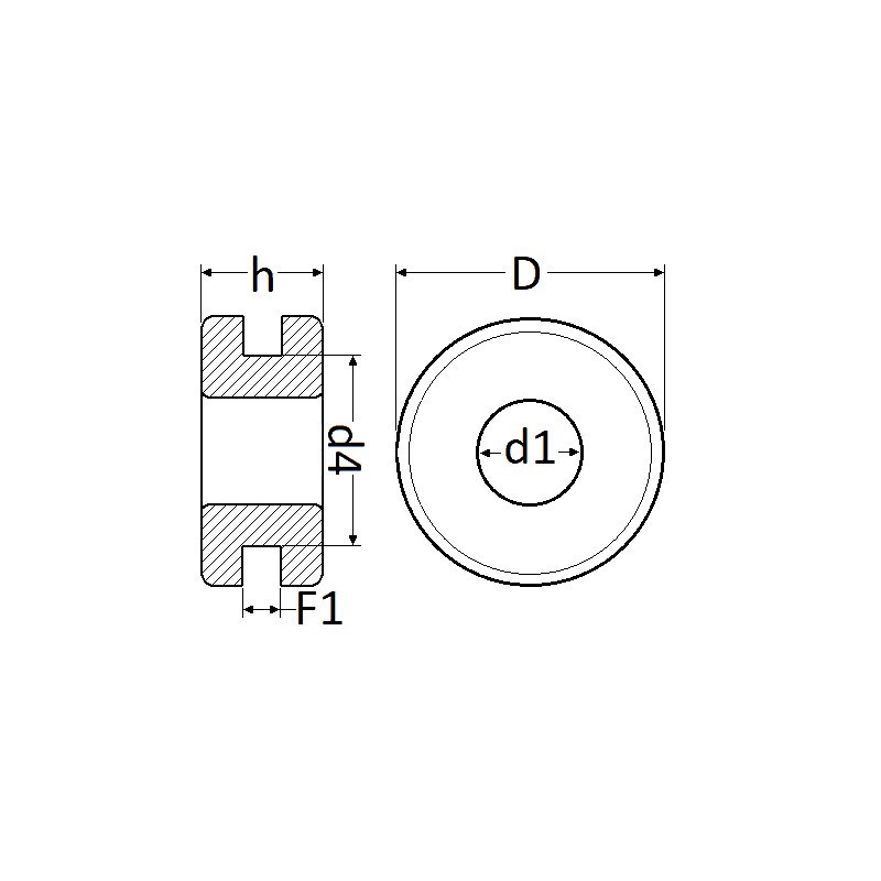 SACHET PASSE FILS 709 Ø INT.7MM, EXT.19MM, FOND DE GORGE 13MM EP 1MM