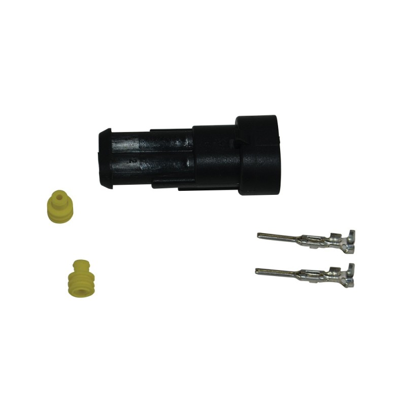 KIT CONNECTEUR 2 VOIES COSSE MALE