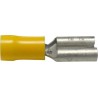 Cosse plate femelle jaune 9.5mm²