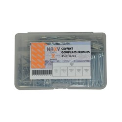 Coffret assortiment goupille fendue 450 pièces