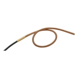 GAINE GUIDE FIL CARBONE + TERMINAL CUIVRE POUR FIL ALU 1,2 aLg 4m