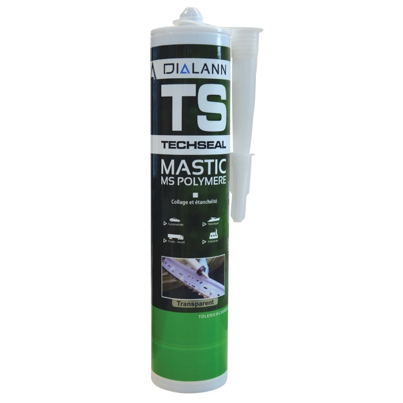 Mastic MS Polymère transparent collage et étanchéité HTE TECHSEAL