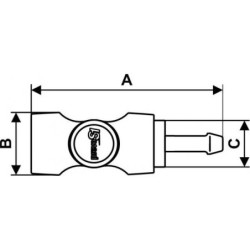 COUPLEUR RAPIDE PREVOST UNIVERSEL CANNELE ?8mm PASS 6mm