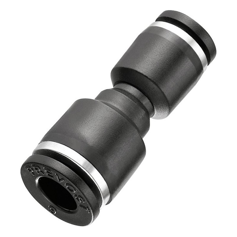 Raccord autobloquant plastique union droite inégale Ø6-4